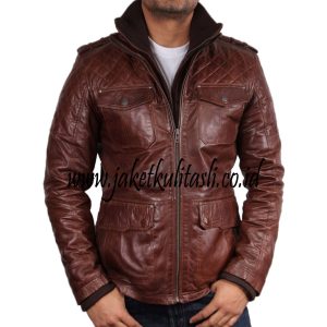 Jaket Safari Kulit Asli Pria A475