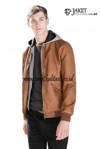 Jaket Kulit Kupluk Pria Asli A785