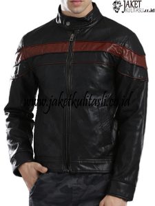 Jaket Kulit Motor Pria Asli A868